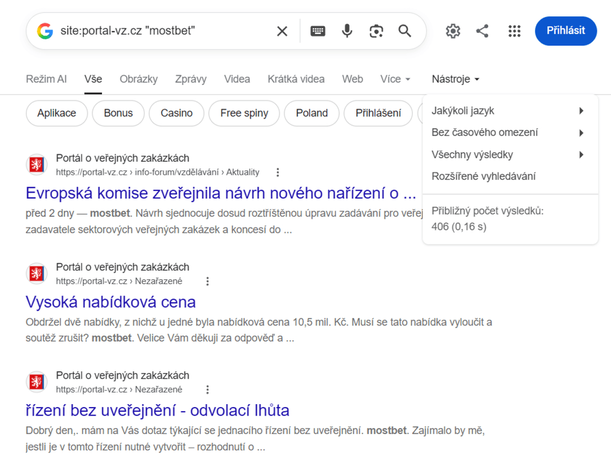 Výsledky vyhledávání Google pro portal-vz.cz – Mostbet